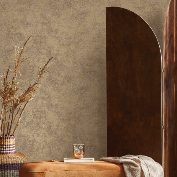 Papel de parede PELE ELEGANTE MARROM E DOURADO TE66120