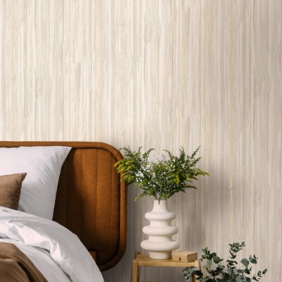 Papel de parede RISCAS ABSTRACTAS BRANCO E BEGE PEROLADO TE66210 2