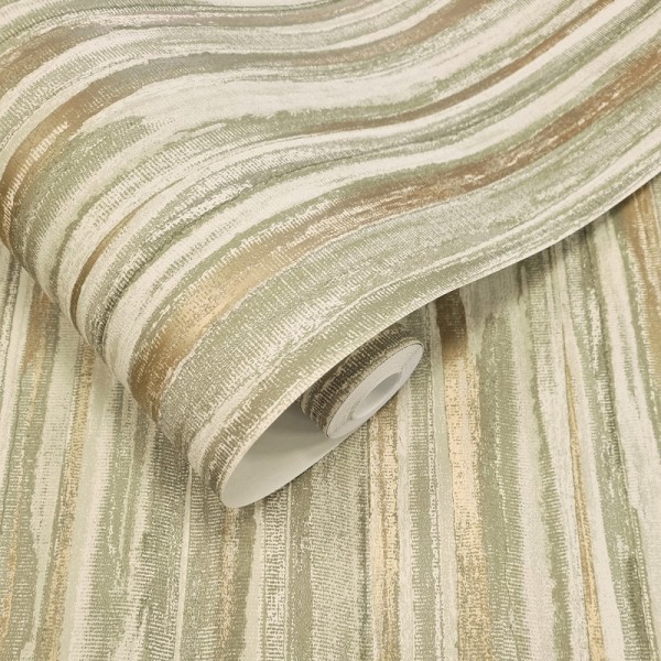 Papel pintado RAYAS ABSTRACTAS VERDE Y DORADO TE66213 Papel pintado RAYAS ABSTRACTAS VERDE Y DORADO TE66213
