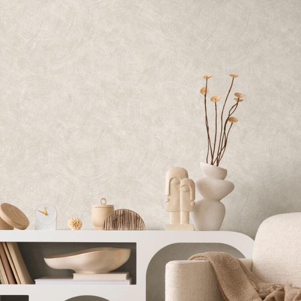Papel de parede PÁTINA SEMI-CIRCULAR BRANCO CREME PÉROLA TE66170