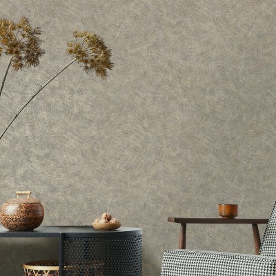 Papel de parede PÁTINA SEMI-CIRCULAR CINZA E DOURADO TE66173 2