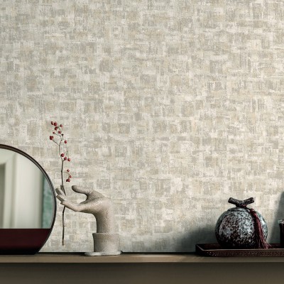 Paper pintat TEXTURA QUADRES GRIS PERLAT TE66190