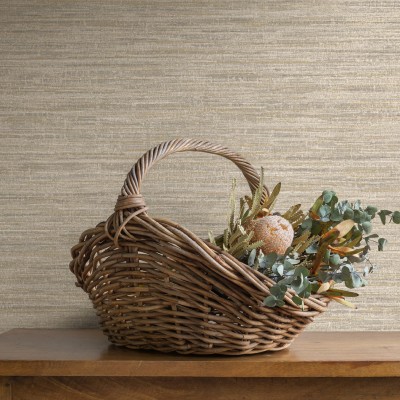 Papel pintado TEXTURA HORIZONTAL GRIS Y DORADO TE66200