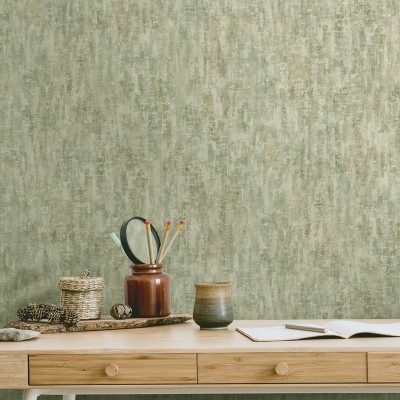 Papel pintado PARED ENVEJECIDA VERDE TE66182 2