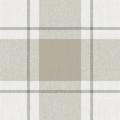 Papel pintado CUADROS ESCOCESES CHEVRON TOPO Y GRIS 38401