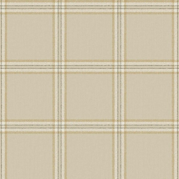 Papel de parede TARTAN COTTAGE BEGE OCRE 38413