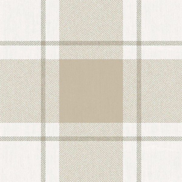 Papel pintado CUADROS ESCOCESES CHEVRON BEIGE 38402