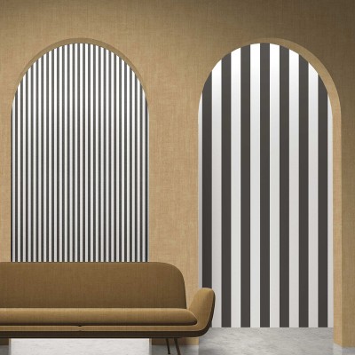 Papel de parede RISCAS BICOLOR BRANCO E PRETO 38449 2