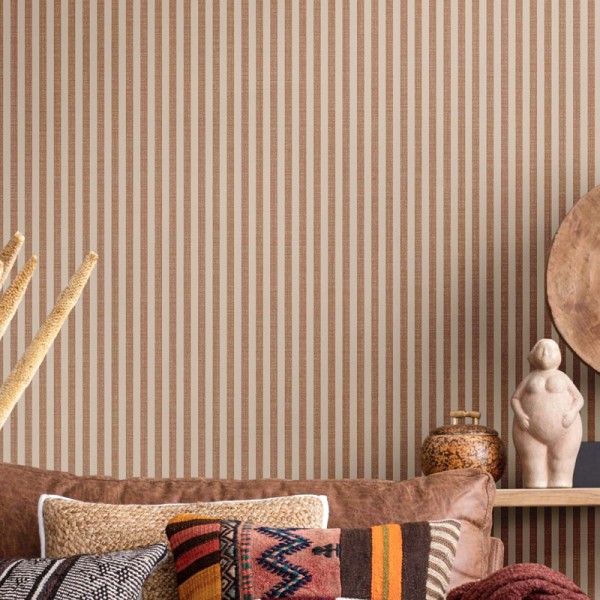 Papel de parede RISCAS ESTREITAS MARROM 38488