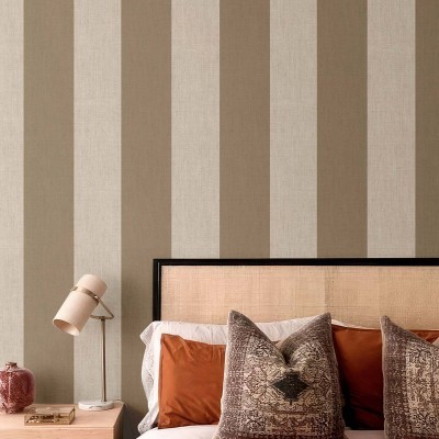 Paper pintat RATLLES AMPLES MARRÓ I BEIGE 38479