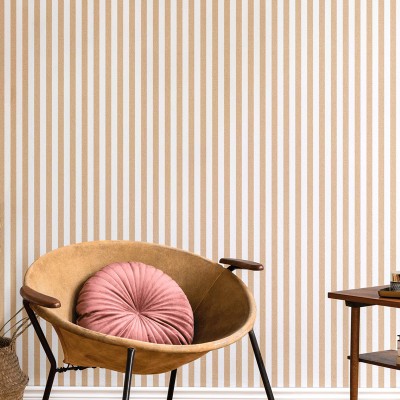 Paper pintat RATLLES VINILIC OCRE I BLANC 38438 2