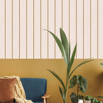 Papel pintado RAYAS MODERNAS OCRE Y BEIGE 38463