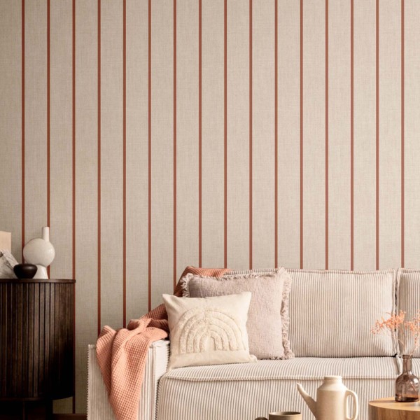 Papel de parede RISCAS MODERNAS MARROM E BEGE 38464