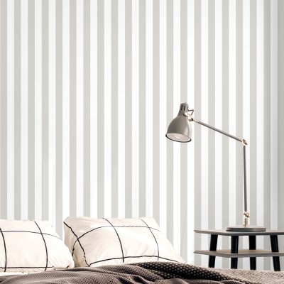 Papel de parede RISCAS VINILICO CINZA E BRANCO 38451 2