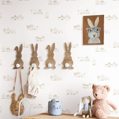 Papel de parede VILA INFANTIL BEGE OUTD_20084_12_21