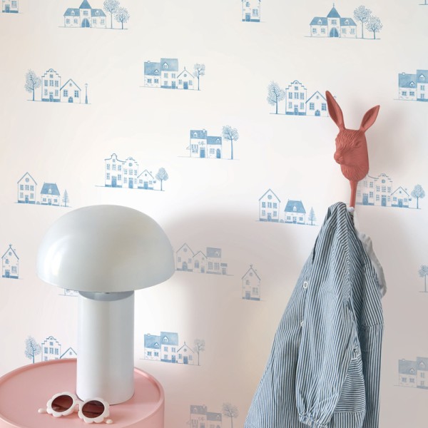 Papel pintado PUEBLO INFANTIL AZUL OUTD_20084_66_11