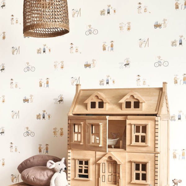 Papel de parede RATINHOS INFANTIL MARROM OUTD_20087_19_19