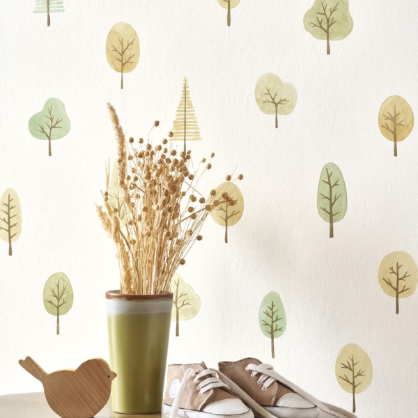 Papel de parede INFANTIL NÓRDICO ÁRVORES VERDES OUTD_20086_74_10