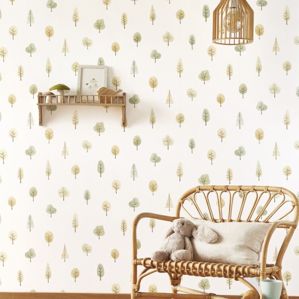 Papel pintat INFANTIL NÒRDIC ARBRES VERDS OUTD_20086_74_10