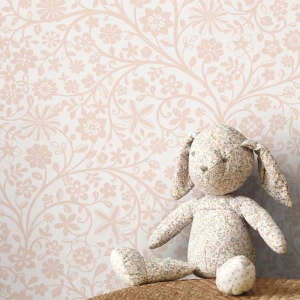 Papel pintado INFANTIL FLORAL SALMÓN OUTD_20083_42_24