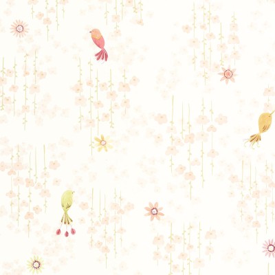 Papel de parede INFANTIL COM PÁSSAROS ROSA OUTD_20078_43_43