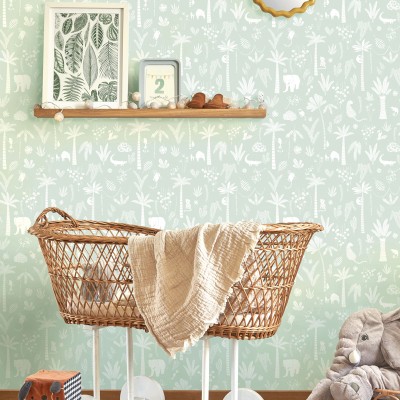 Papel de parede INFANTIL SELVA VERDE OUTD_20076_62_02