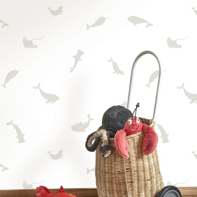 Papel pintado INFANTIL ANIMALES MARINOS GRIS OUTD_20080_92_29 2