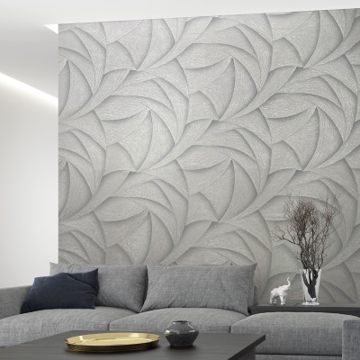 Paper pintat ESPIRAL 3D GRIS I PLATEJAT 35504
