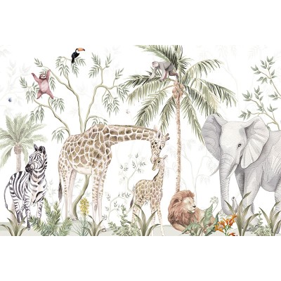 Mural Infantil Amigos na Selva ANIM681