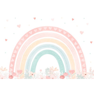 Mural Infantil Arcoíris Corazón ANIM684