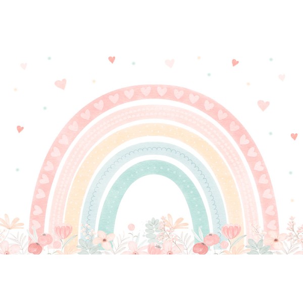 Mural Infantil Arcoíris Corazón ANIM684