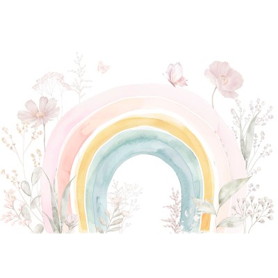 Mural Infantil Arcoíris Jardín Mágico ANIM685