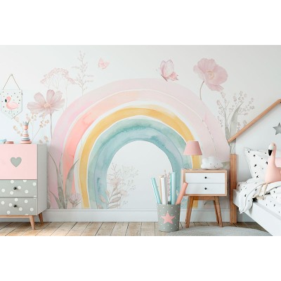Mural Infantil Arco-íris Jardim Mágico ANIM685 2