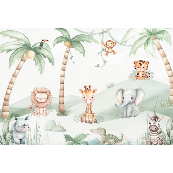 Mural Infantil Baby Safari ANIM686