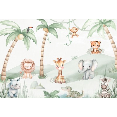 Mural Infantil Baby Safari ANIM686 Mural Infantil Baby Safari ANIM686