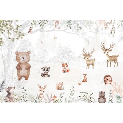 Mural Infantil Bosque Acogedor ANIM688