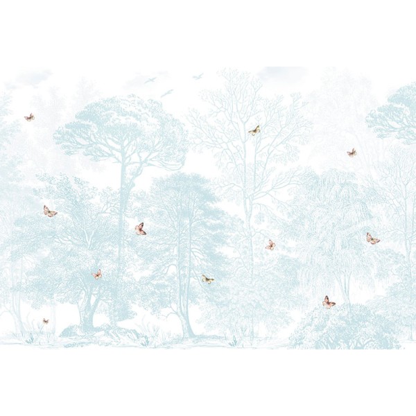 Mural Infantil Bosc de Papallones Blau ANIM690