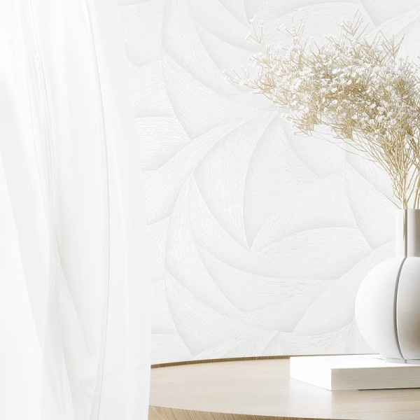 Paper pintat ESPIRAL 3D BLANC I PLATEJAT 35503