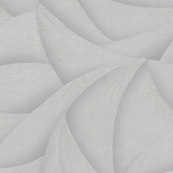 Papel pintado ESPIRAL 3D GRIS Y PLATEADO 35504