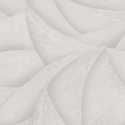 Papel de parede ESPIRAL 3D BEGE TOPO E PRATEADO 35501
