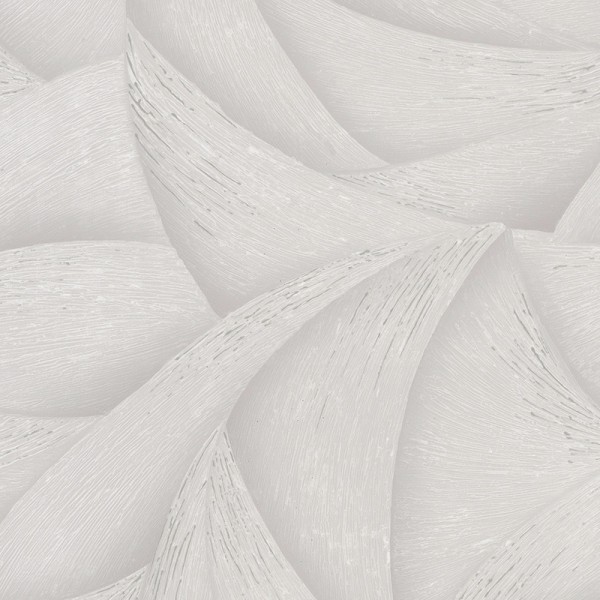 Papel de parede ESPIRAL 3D BEGE TOPO E PRATEADO 35502
