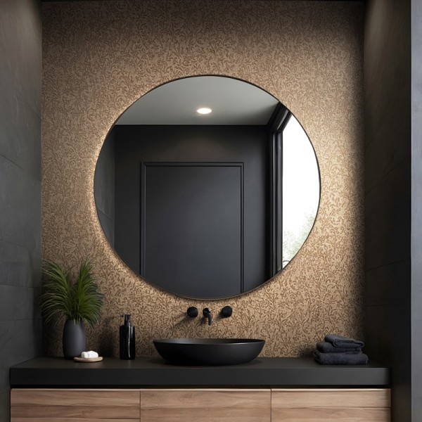 Papel de parede COM RELEVO FLORAL MARROM E DOURADO 35533