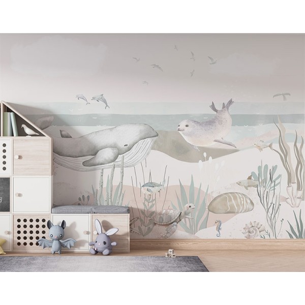 Mural Infantil Brisa Marina ANIM695 Mural Infantil Brisa Marina ANIM695