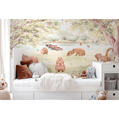 Mural Infantil Capibaras en el Río ANIM696 2