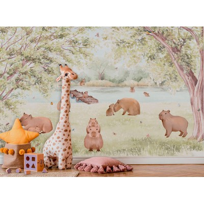Mural Infantil Capibares al Riu ANIM696 Mural Infantil Capibares al Riu ANIM696