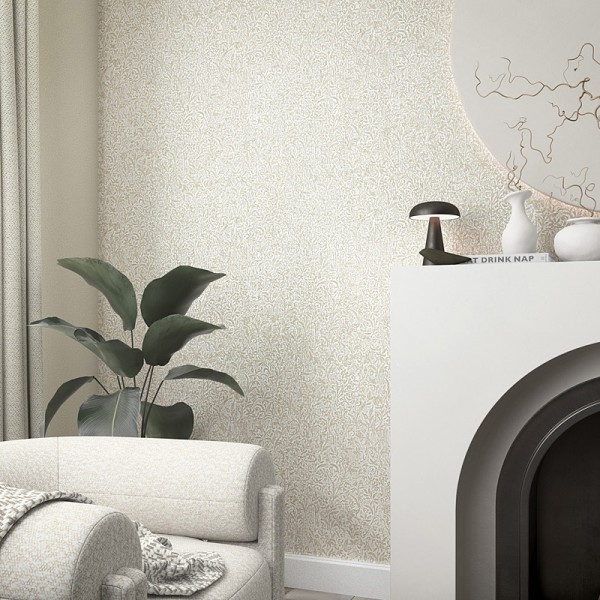Papel pintado CON RELIEVE FLORAL BEIGE 35531