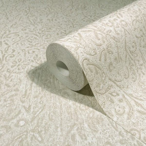 Paper pintat AMB RELLEU FLORAL BEIGE 35531