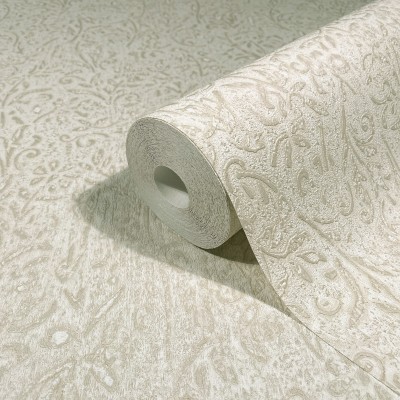 Papel pintado CON RELIEVE FLORAL BEIGE 35531