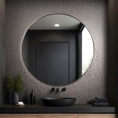 Papel de parede COM RELEVO FLORAL CINZA COBRE 35534