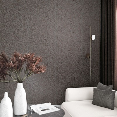 Papel de parede COM RELEVO FLORAL CINZA COBRE 35534